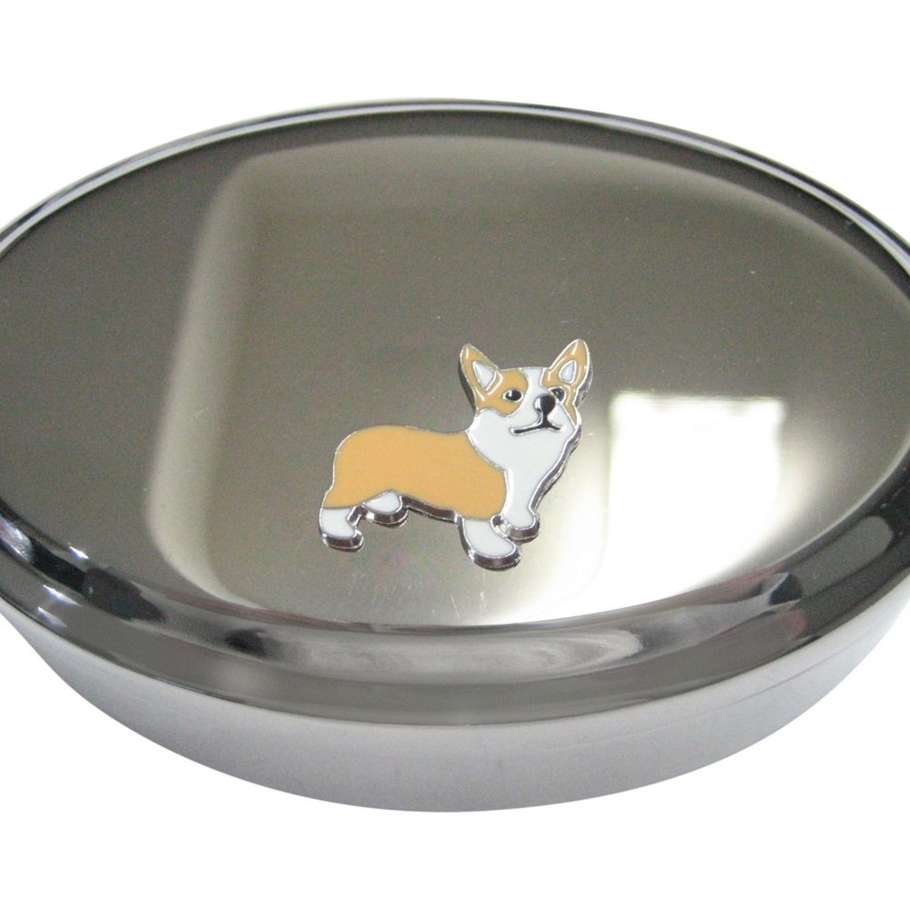 Corgi Dog Oval Trinket Jewelry Box